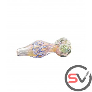 WIDE STEM FLOWER PRINT HAND PIPE 4.5inch 3CT/PK
